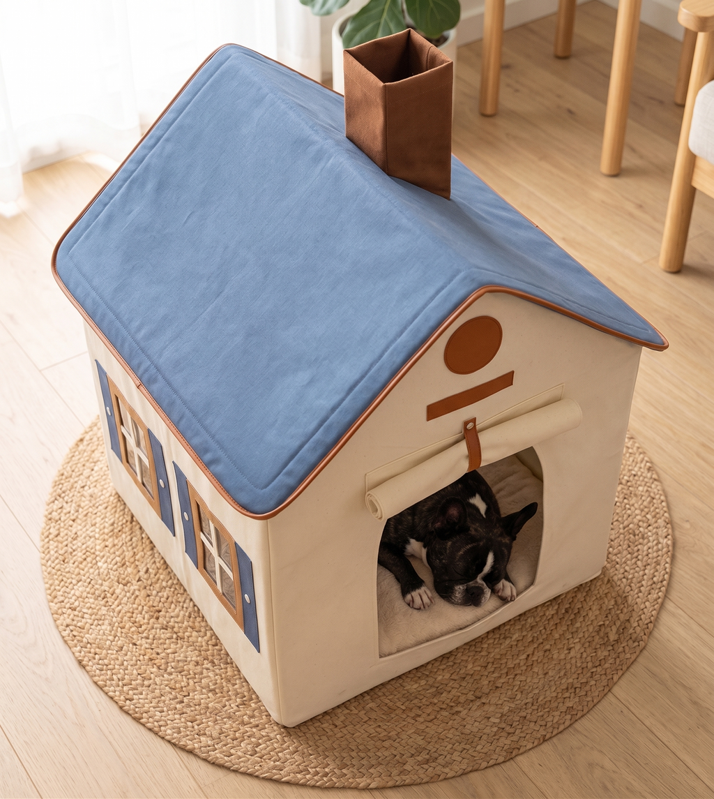 The Bungalow - Premium Indoor Fabric Dog House